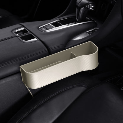 Car Console Organizer with Cup Holder, Car Seat Gap Filler with Coin Box and Storage, Leather Car Seat Organizer