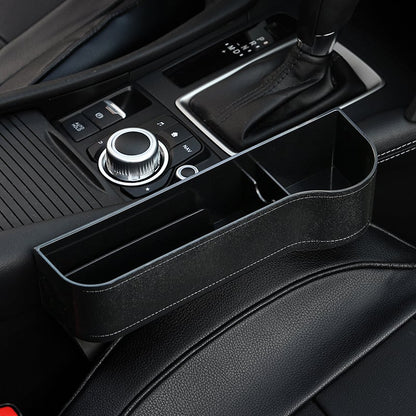 Leather Car Seat Organizer with Cup Holder | Multifunctional Design for Extra Storage and Convenience