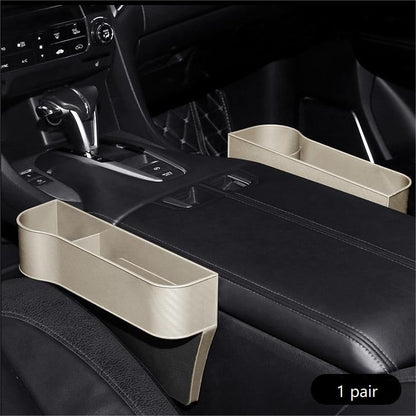 Leather Car Seat Organizer with Cup Holder | Multifunctional Design for Extra Storage and Convenience