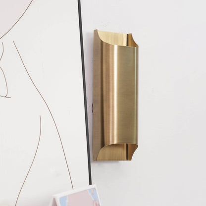 Mid-Century Brass Sconce G9 Socket Indoor Ambient Fixture 10 in Square for Bedroom Hallway Living Room Accent Lighting Warm Glow