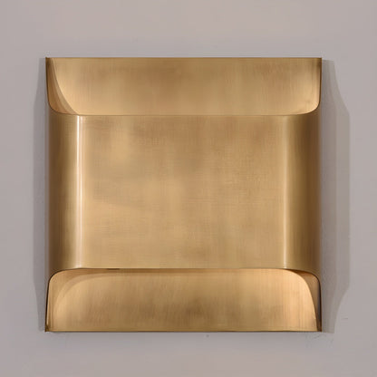 Brass Indoor LED Wall Light Fixture for Bedroom Living Room Hallway 10 Inch Square Contemporary Accent Lamp E14 G9 Socket Modern Home Lighti