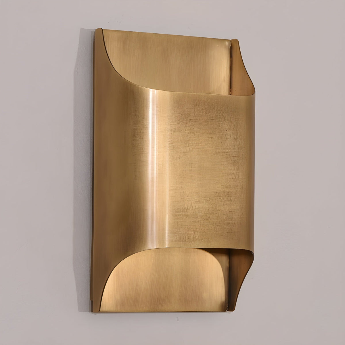 Brass Indoor LED Wall Light Fixture for Bedroom Living Room Hallway 10 Inch Square Contemporary Accent Lamp E14 G9 Socket Modern Home Lighti