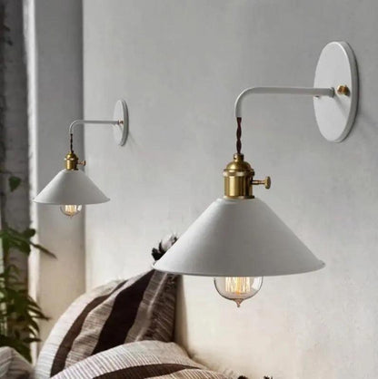 Metal Wall Sconce with Adjustable Arm & Plated Finish in 7 Shades for Living Room Bedroom Hallway Home Office