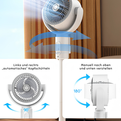 Whisper-Quiet Pedestal Fan with Remote Control – 5 Speed Settings & Adjustable Height for Office & Bedroom