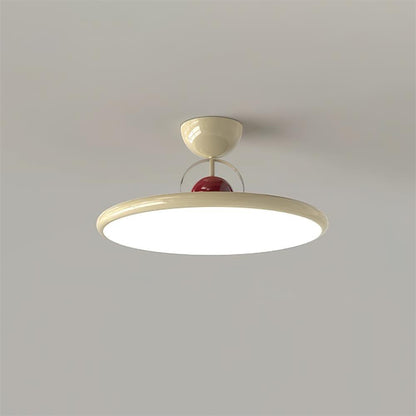Flush Mount LED Overhead Light for Kitchen, Dining Room & Hallway – Metal Fixture in Chrome, Green or Beige Finish – 16-20 in Dimmable Ambie