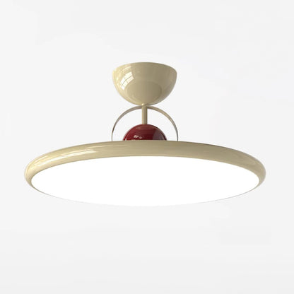 Flush Mount LED Overhead Light for Kitchen, Dining Room & Hallway – Metal Fixture in Chrome, Green or Beige Finish – 16-20 in Dimmable Ambie