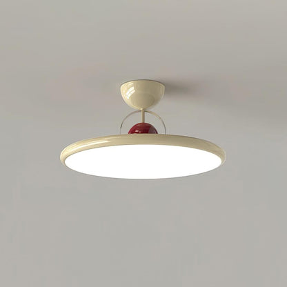 Flush Mount LED Overhead Light for Kitchen, Dining Room & Hallway – Metal Fixture in Chrome, Green or Beige Finish – 16-20 in Dimmable Ambie