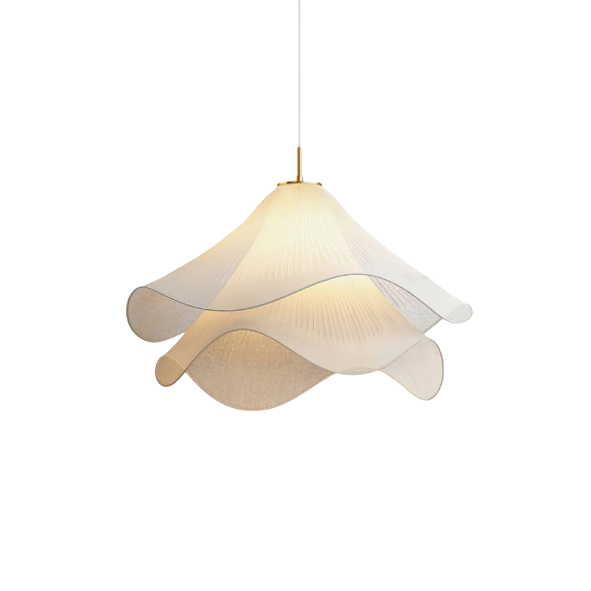 Suspension en tissu superposé, plafonnier floral de 24 pouces pour salle à manger, salon, cuisine, luminaire moderne et minimaliste à hauteur réglable