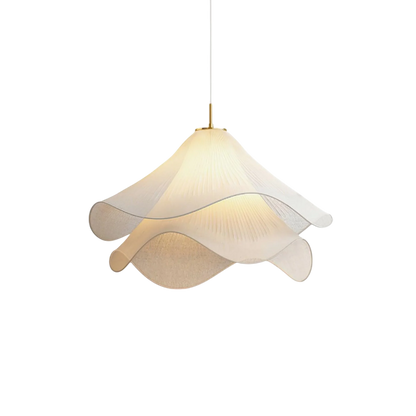 Suspension en tissu superposé, plafonnier floral de 24 pouces pour salle à manger, salon, cuisine, luminaire moderne et minimaliste à hauteur réglable