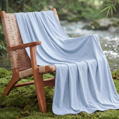 Confort douillet | Couverture rafraîchissante d'été en rayonne de bambou pour les dormeurs qui ont chaud | Jeté léger pour les voyages et l'extérieur