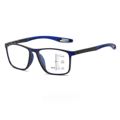 Lunettes de lecture progressives avec filtre anti-lumière bleue | Lunettes ultra-légères anti-reflets pour le travail sur écran et la lecture quotidienne | Anti-rayures
