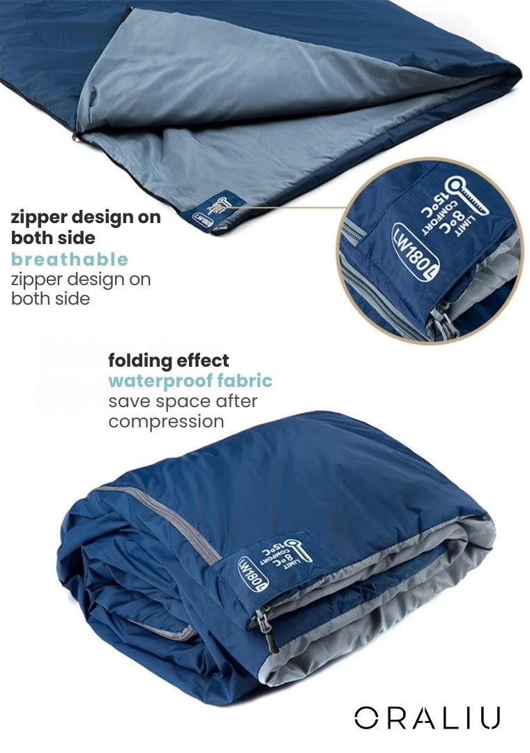 Ortekor Lightweight Sleeping Bag | Summer Camping Bag with Compact Design | Portable & Comfortable for Outdoor Adventures