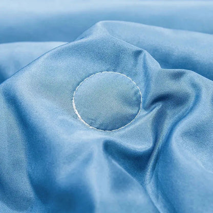 Lightweight Summer Quilt Set | 100% Washed Silk with Elegant Embroidered Design | Comfortable Cooling for Warm Nights