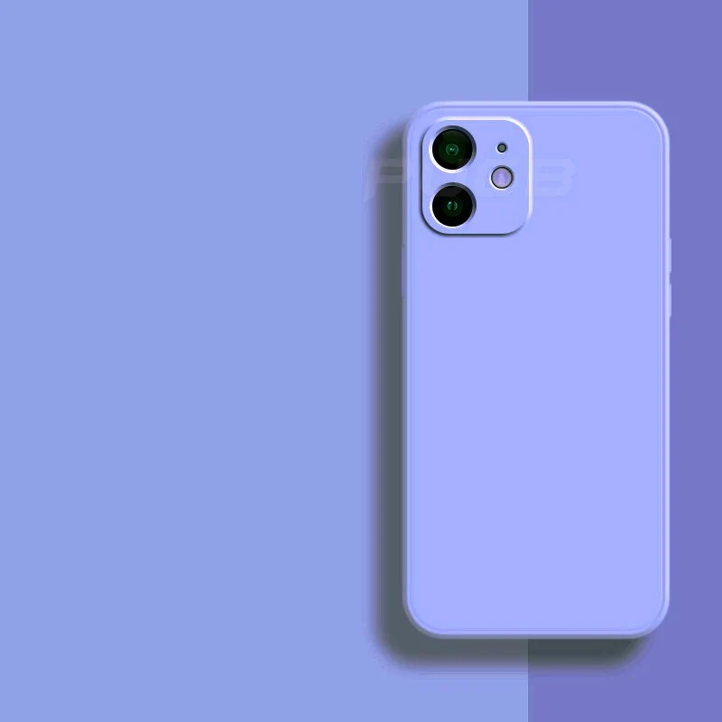 Soft Silicone iPhone Case for 11, 12, 13 Series – Slim Matte Grip Protection with Raised Edges and Full Camera Cover for Everyday Carry