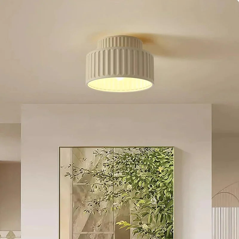 Semi Flush Mount Light Fixture 10 Inch Resin Dome for Low Ceilings Hallway Entry Foyer Bedroom Transitional Classic Home Décor