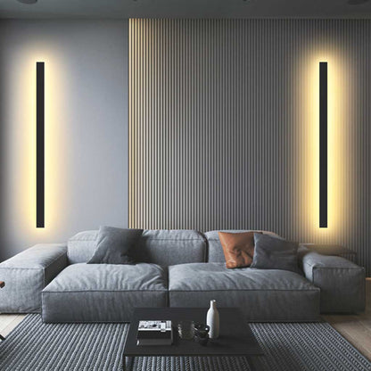 Sleek Aluminum LED Sconce Light Fixture Dimmable Modern Low-Profile Installation for Bedroom Living Room Study Adjustable Brightness