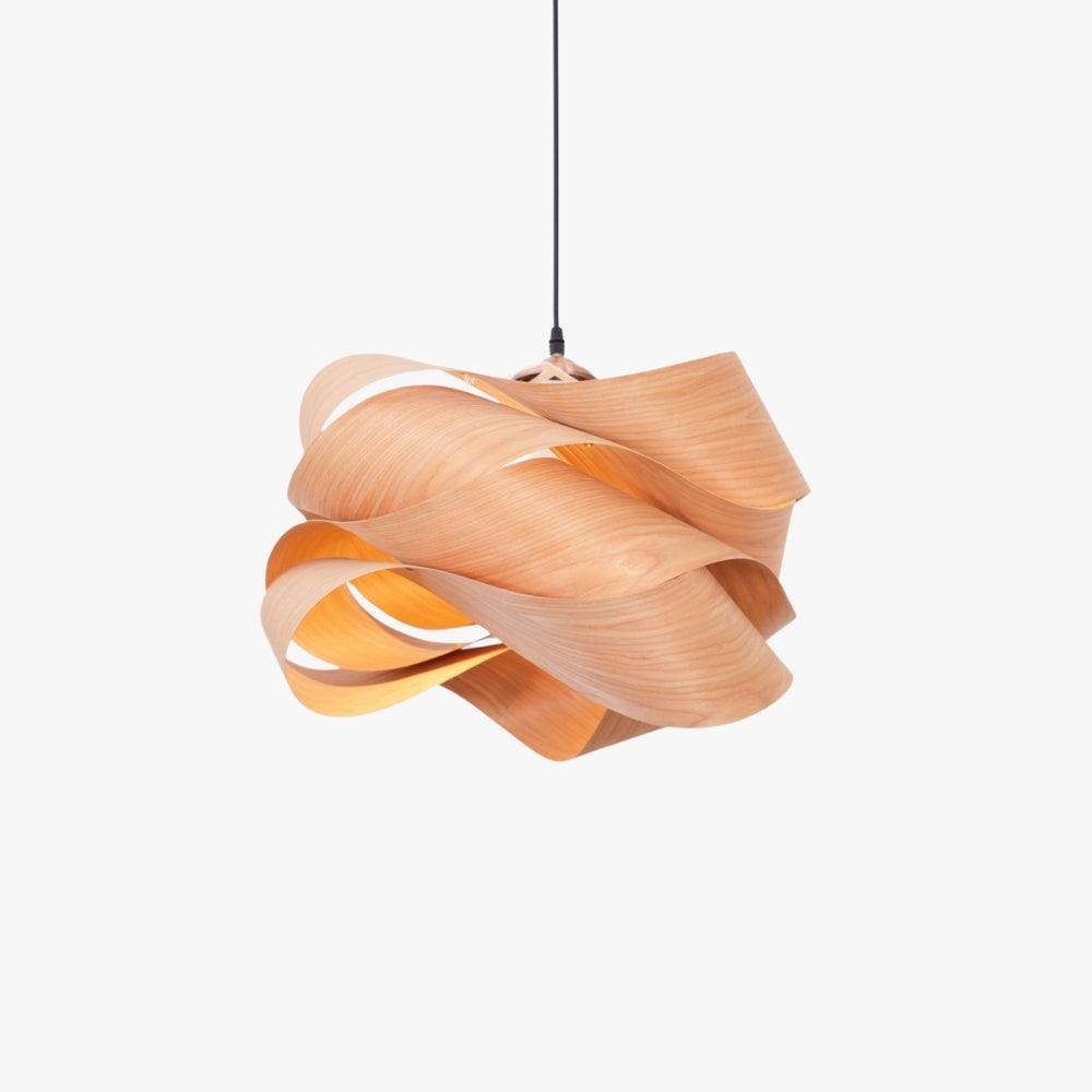 Suspension lumineuse avec abat-jour effet bois pour îlot de cuisine, salle à manger ou chambre, cordon réglable, luminaire moderne style ferme, lumière chaleureuse, culot E26