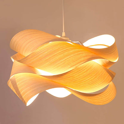 Suspension lumineuse avec abat-jour effet bois pour îlot de cuisine, salle à manger ou chambre, cordon réglable, luminaire moderne style ferme, lumière chaleureuse, culot E26