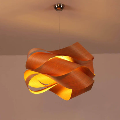 Suspension lumineuse avec abat-jour effet bois pour îlot de cuisine, salle à manger ou chambre, cordon réglable, luminaire moderne style ferme, lumière chaleureuse, culot E26