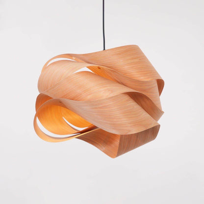Suspension lumineuse avec abat-jour effet bois pour îlot de cuisine, salle à manger ou chambre, cordon réglable, luminaire moderne style ferme, lumière chaleureuse, culot E26