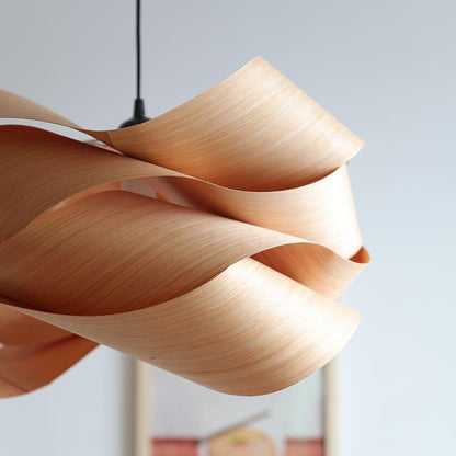 Suspension lumineuse avec abat-jour effet bois pour îlot de cuisine, salle à manger ou chambre, cordon réglable, luminaire moderne style ferme, lumière chaleureuse, culot E26