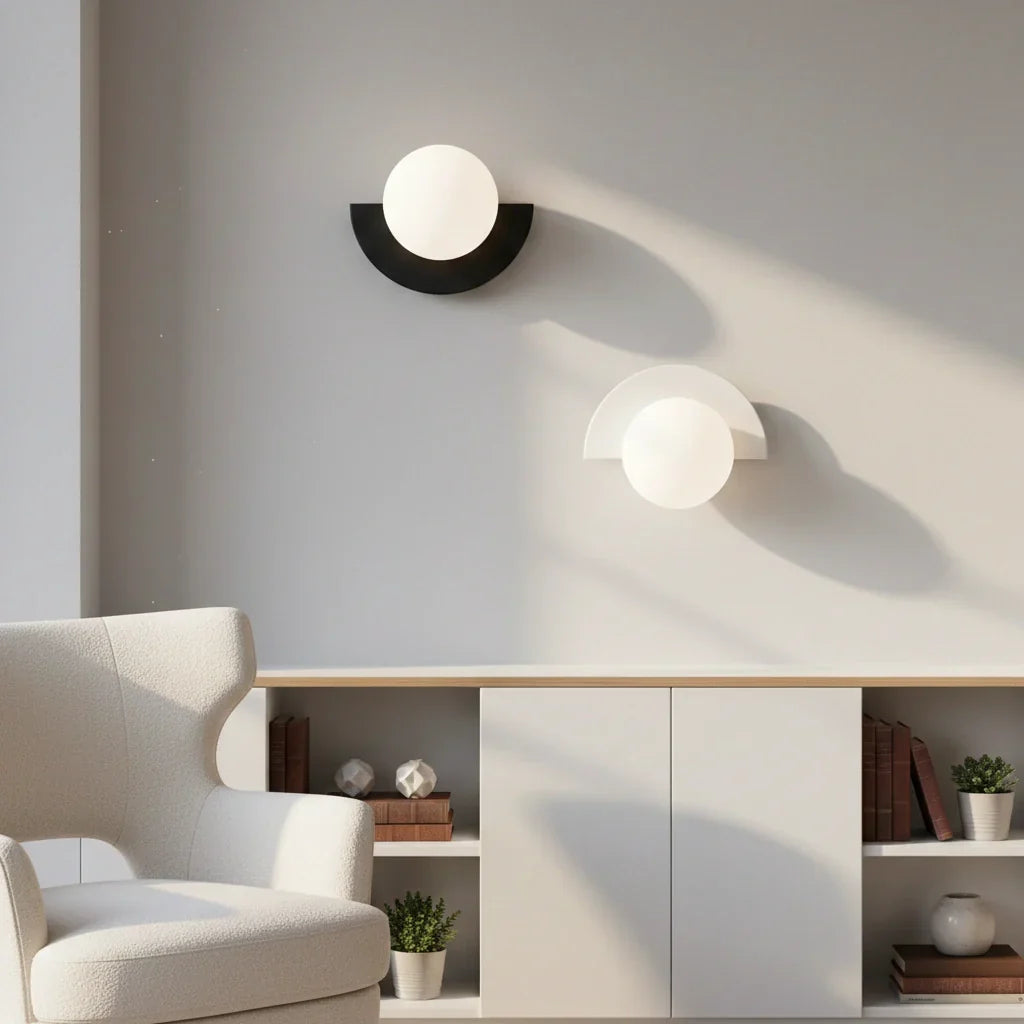 Contemporary Glass Globe Sconce 10 Inch LED Accent Fixture for Bedrooms Living Rooms Hallways Reading Nooks Multicolor Metal Frame Wall Moun