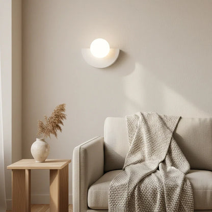 Contemporary Glass Globe Sconce 10 Inch LED Accent Fixture for Bedrooms Living Rooms Hallways Reading Nooks Multicolor Metal Frame Wall Moun