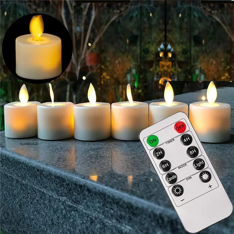 Liora Flameless Candle Set - LED Light with Remote Control, Battery Operated