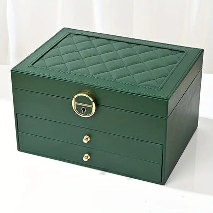 Liora Jewelry Box for Women - Multi-Layer Leather Organizer, Elegant Storage for Rings and Necklaces