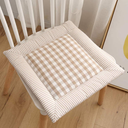 Liora Seat Cushion - Cotton Checkered, Comfortable Support for Dining Chairs