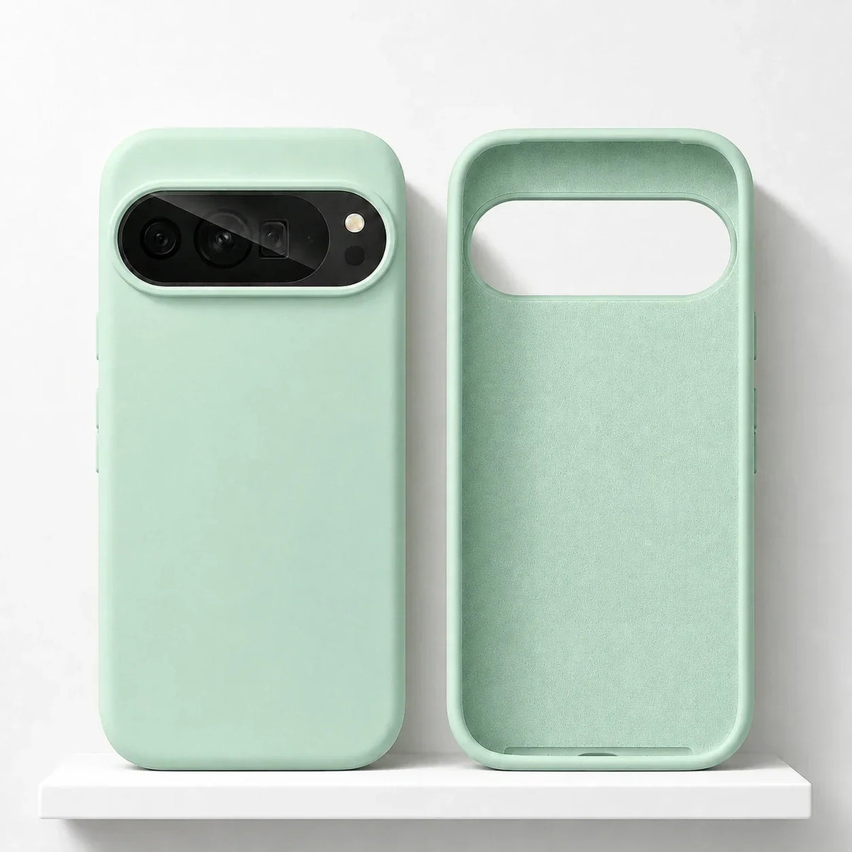 Soft-Touch Phone Case for Google Pixel – Anti-Fingerprint Silicone Cover with Raised Edges & Wireless Charging – Precise Fit for Pixel