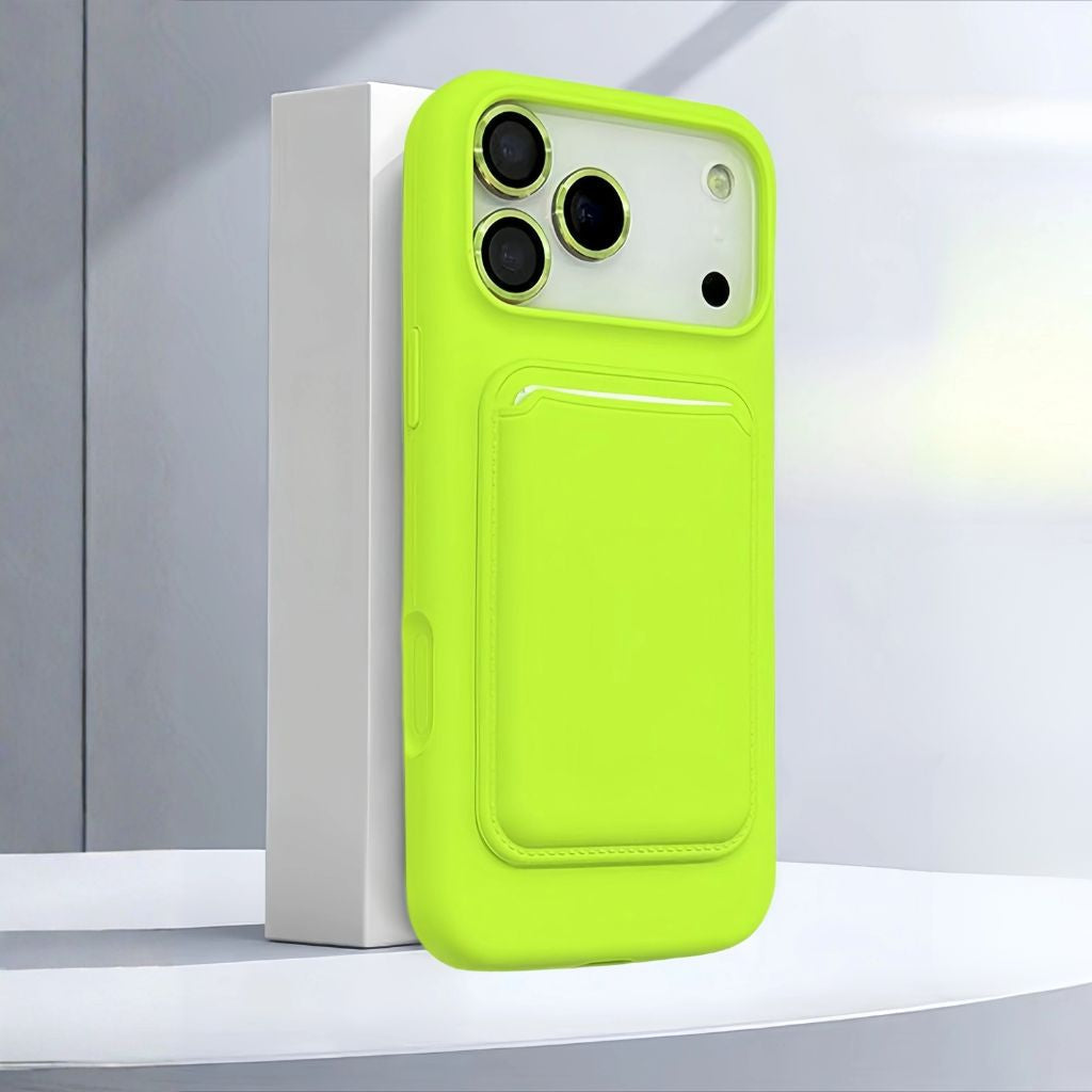 Magnetic Card Holder Phone Case for iPhone – Soft-Touch Silicone with Detachable Wallet Pocket & Drop Protection