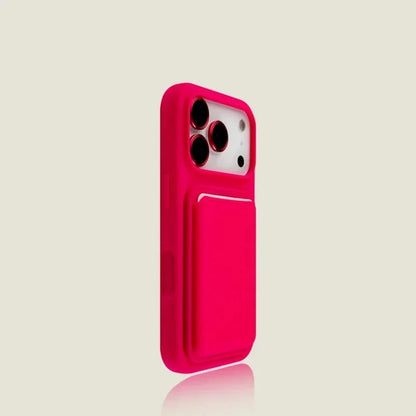 Magnetic Card Holder Phone Case for iPhone – Soft-Touch Silicone with Detachable Wallet Pocket & Drop Protection