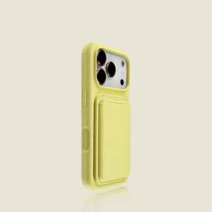 Magnetic Card Holder Phone Case for iPhone – Soft-Touch Silicone with Detachable Wallet Pocket & Drop Protection