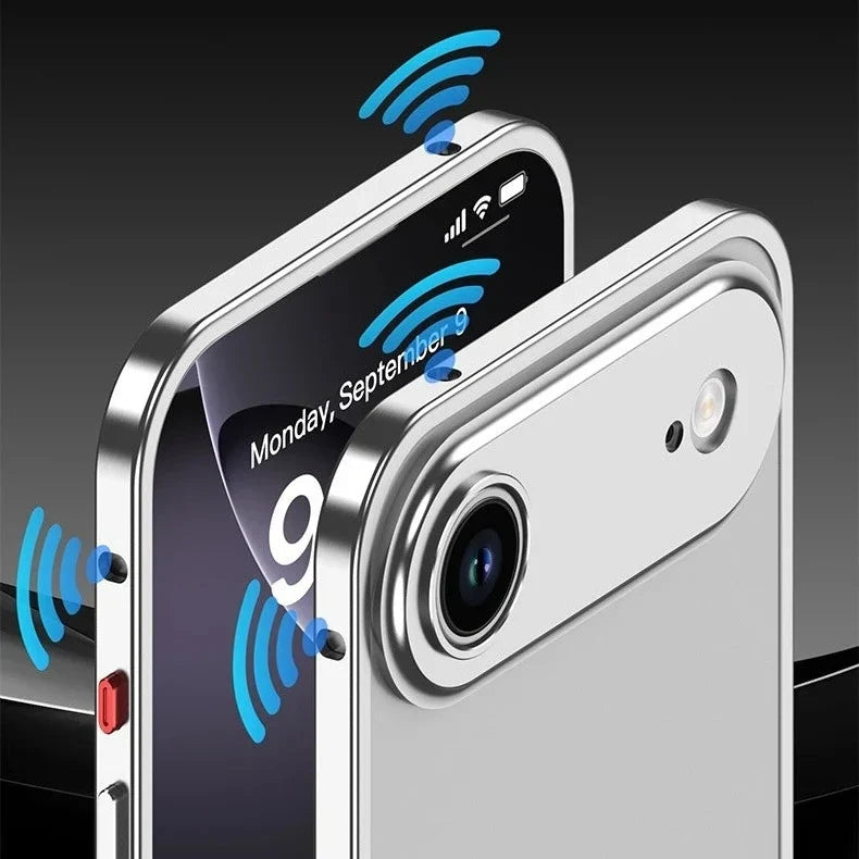 Aluminum Bumper Case for iPhone with Ventilation Grills & Detachable Lens Shield – Shock-Absorbing Frame for 12 Pro Max to 17 Series