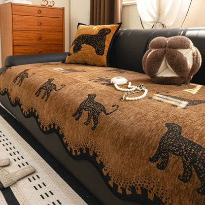 Lively Wavy Slipcover Sofa - Microfiber Blend, African Design