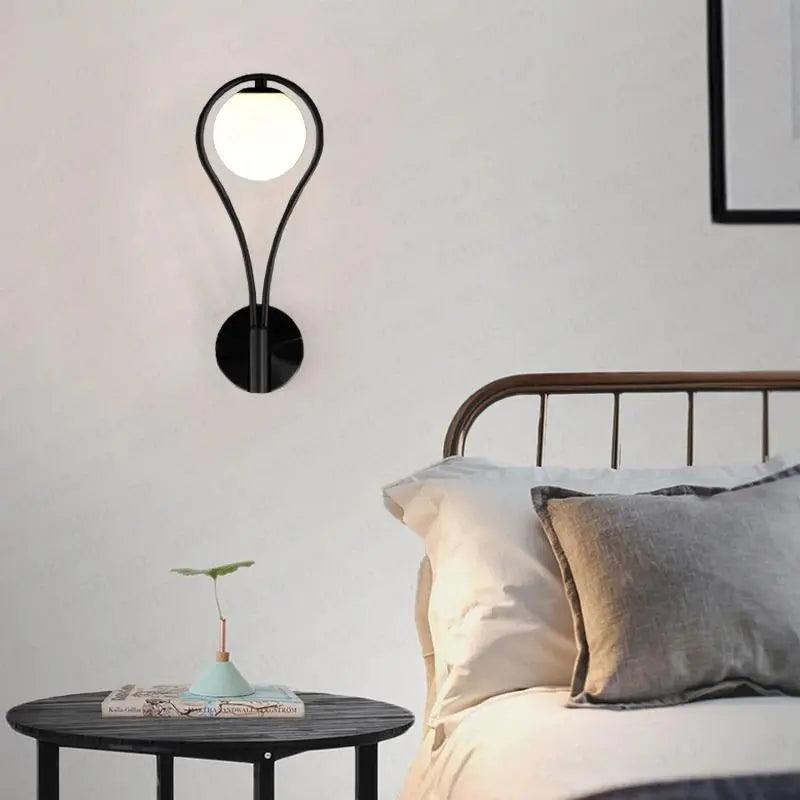 Metal Wall Sconce Light with Minimalist Linear Design for Bedroom, Living Room & Hallway – Modern Scandinavian Style Fixture in Black, Gold