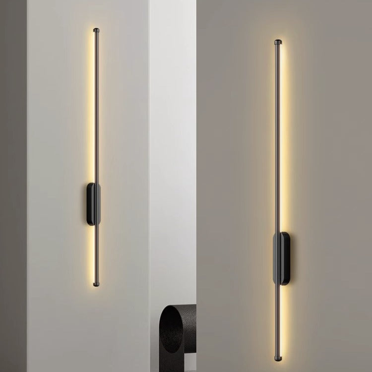 Vertical LED Wall Sconce 24 Inch Aluminum Minimalist Accent Light for Bedroom Hallway Living Room Modern Scandinavian Linear Strip Fixture W