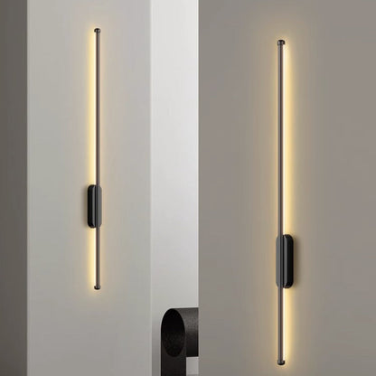 Vertical LED Wall Sconce 24 Inch Aluminum Minimalist Accent Light for Bedroom Hallway Living Room Modern Scandinavian Linear Strip Fixture W