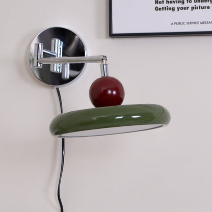 Compact Plug-In Sconce with Adjustable LED Temperature Chrome Accents for Bedroom Living Room Hallway Reading Nook Modern Indoor Lighting