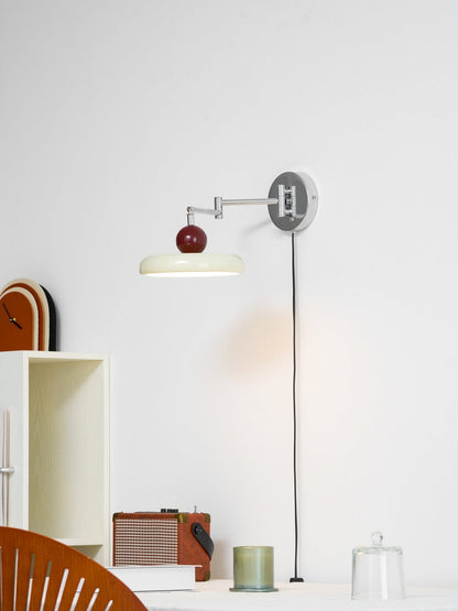 Compact Plug-In Sconce with Adjustable LED Temperature Chrome Accents for Bedroom Living Room Hallway Reading Nook Modern Indoor Lighting