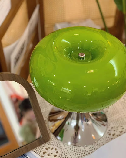 LED Desk Lamp 11 Inch Metal Glass Construction Modern Accent Light for Bedroom Office Nightstand Chrome White Green Cream Indoor