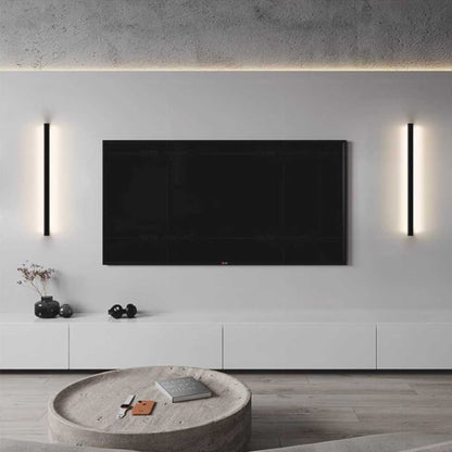 Dimmable LED Wall Sconce Sleek Aluminum Bar Light for Bedroom Living Room Hallway 24 to 79 Inches Black White Modern Accent Lighting