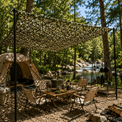 Lorien Camouflage Net - Durable Polyester, Realistic Leaf Design