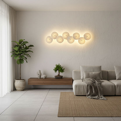 Sculpted Petal Sconce Gold White LED Art Deco Fixture Hallway Living Room Meditation Bedroom Accent 19.7 in Wall Mount Indoor Lighting