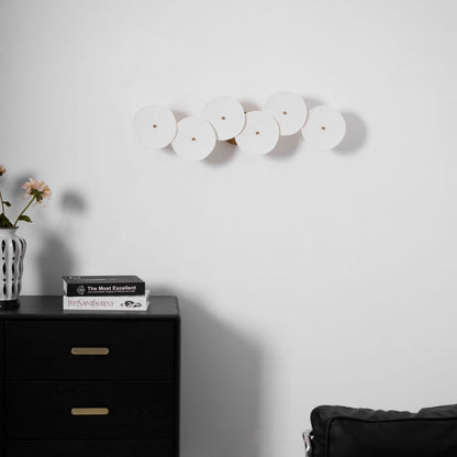 Ceramic Petal Wall Sconce – Floral LED Light with Gold Metal Accents for Hallway, Bedroom & Living Room Decor