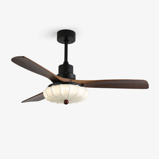 Ventilateur de plafond à pales en bois avec luminaire abat-jour tambour, moteur CC, 6 vitesses, télécommande, pour intérieur, salle à manger, salon, chambre à coucher, réglable 36, 42, 48, 52 pouces, silencieux, réversible