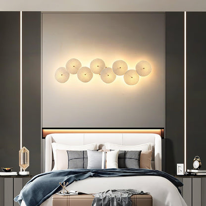 Ceramic Petal Wall Sconce Sculptural Multi-Light Fixture Hardwire Installation for Bedroom Living Room Hallway Modern Artistic Decor