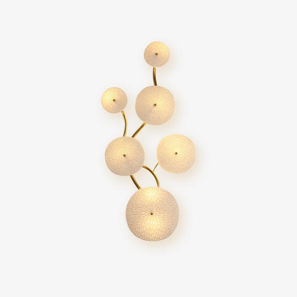 Ceramic Petal Wall Sconce Sculptural Multi-Light Fixture Hardwire Installation for Bedroom Living Room Hallway Modern Artistic Decor