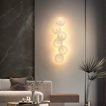 Ceramic Petal Wall Sconce – Floral LED Light with Gold Metal Accents for Hallway, Bedroom & Living Room Decor